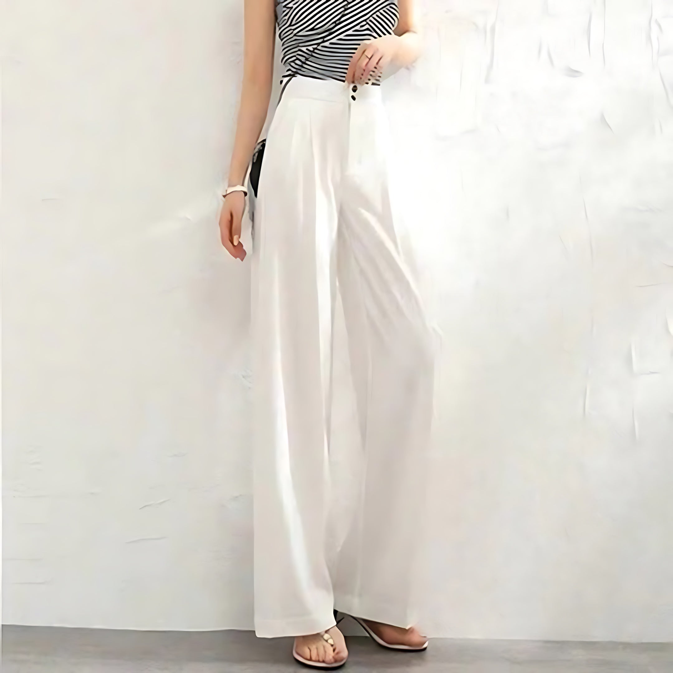 Sophia – High Waist Flowy Wide Leg Pants
