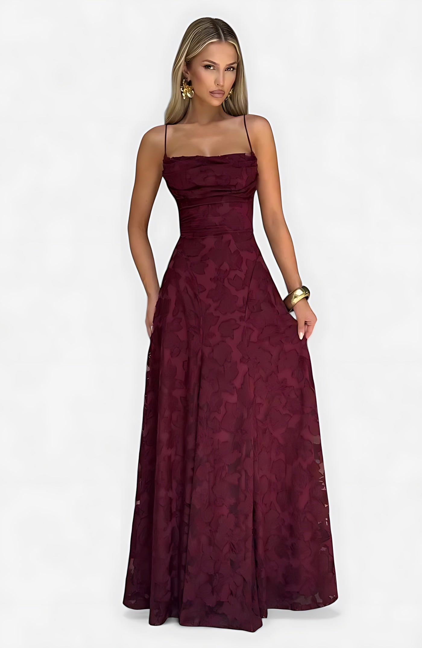 Sophia – Lace A-Line Evening Maxi Dress