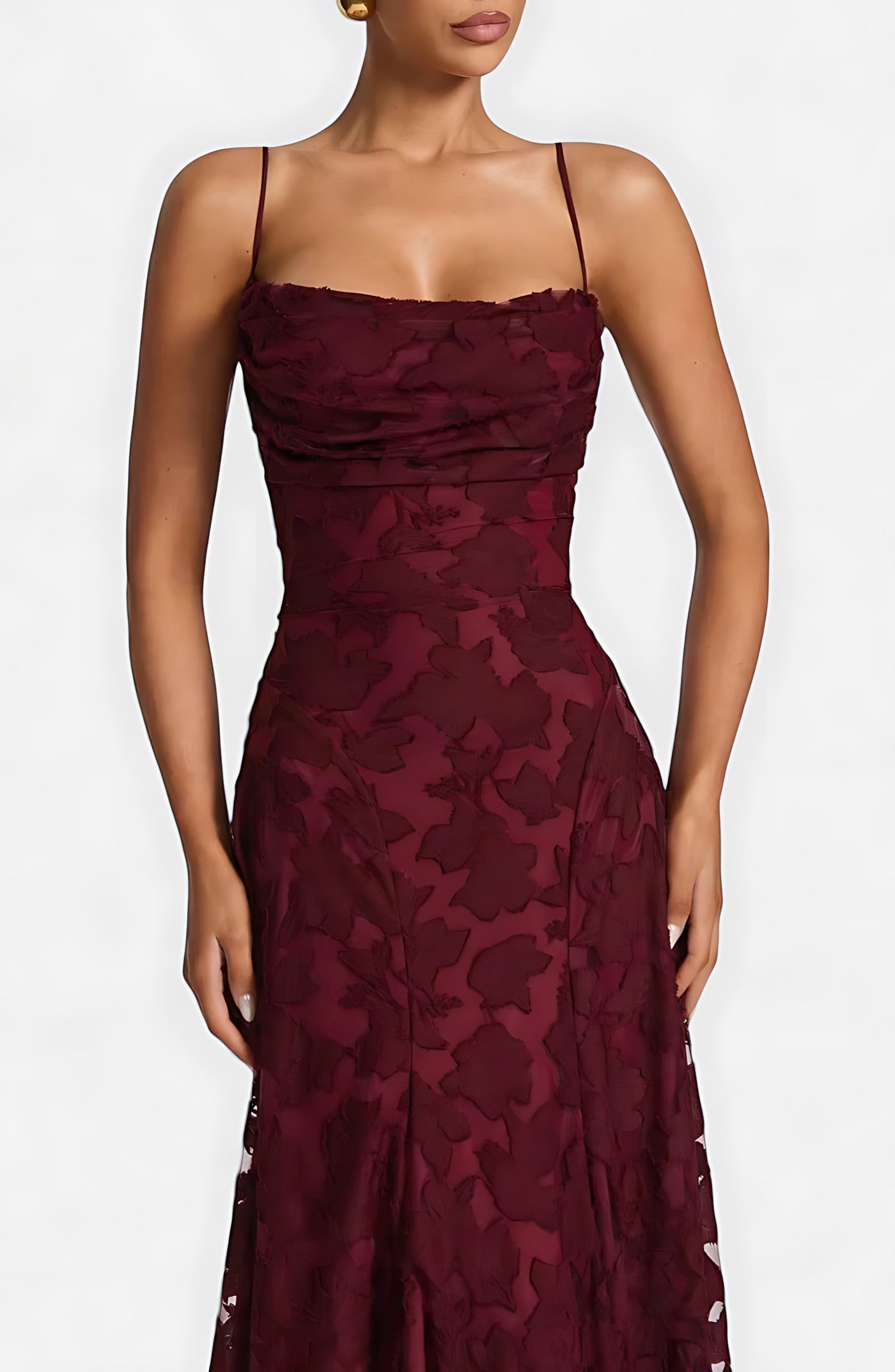 Sophia – Lace A-Line Evening Maxi Dress