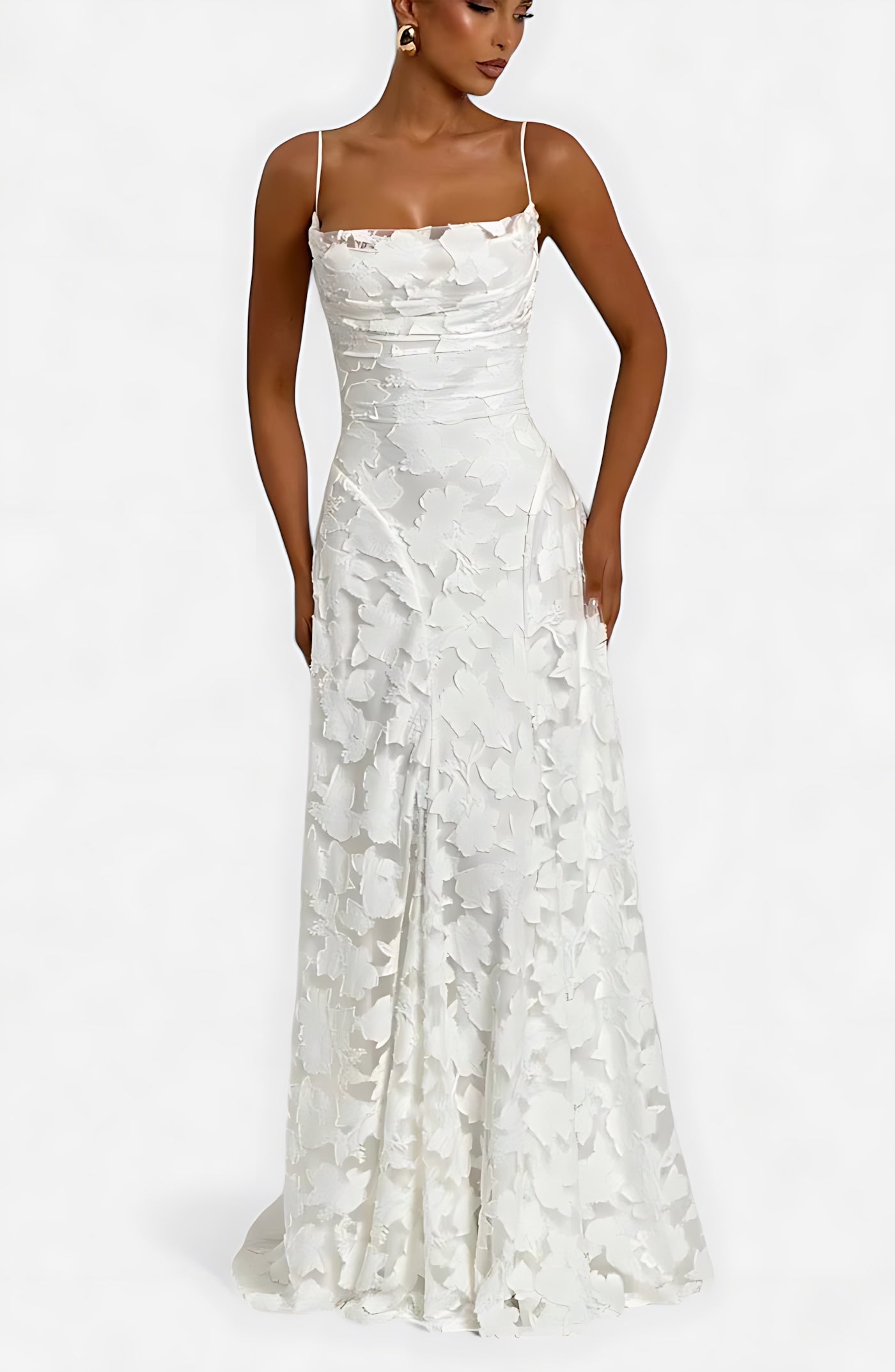 Sophia – Lace A-Line Evening Maxi Dress