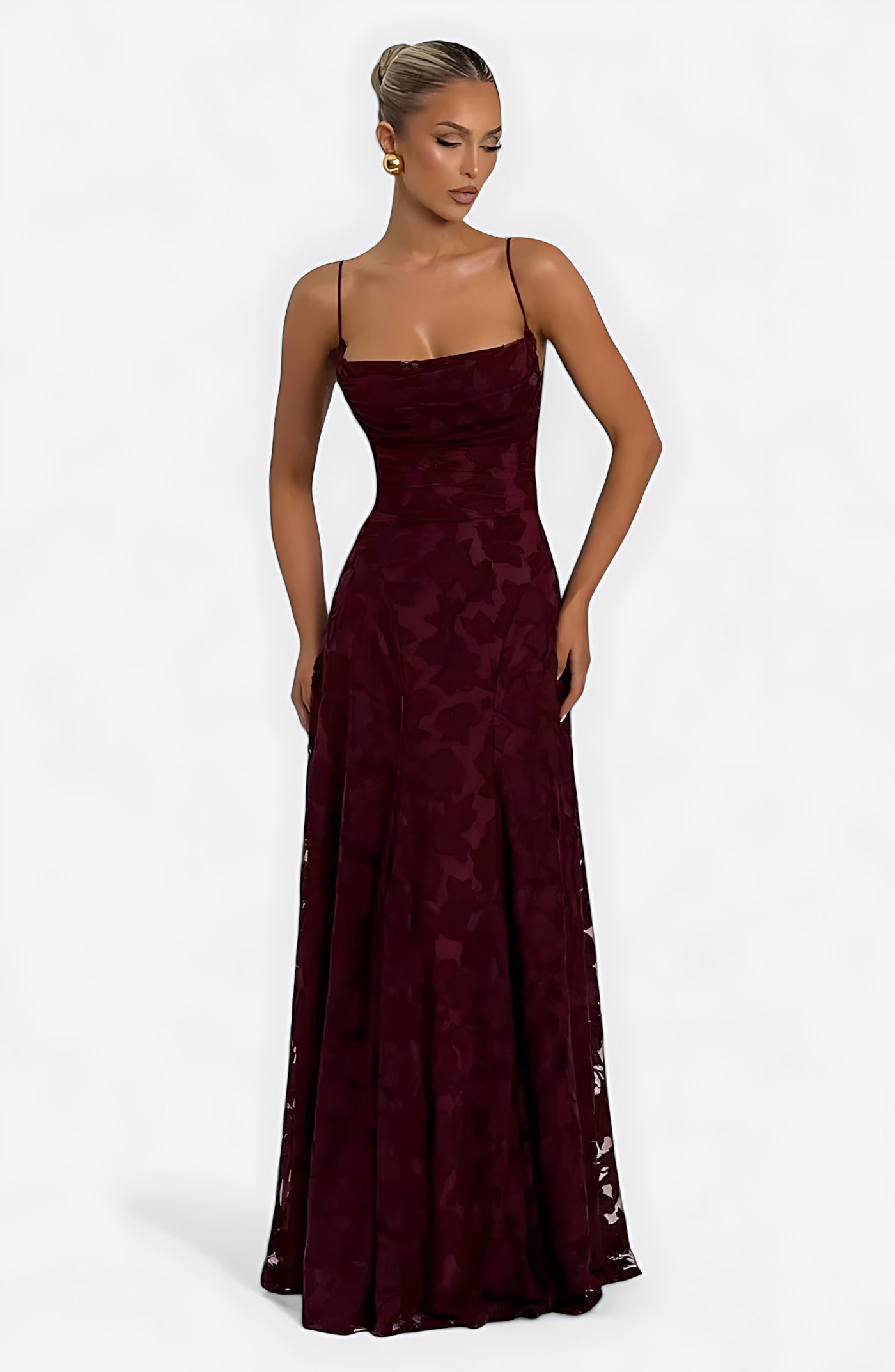 Sophia – Lace A-Line Evening Maxi Dress