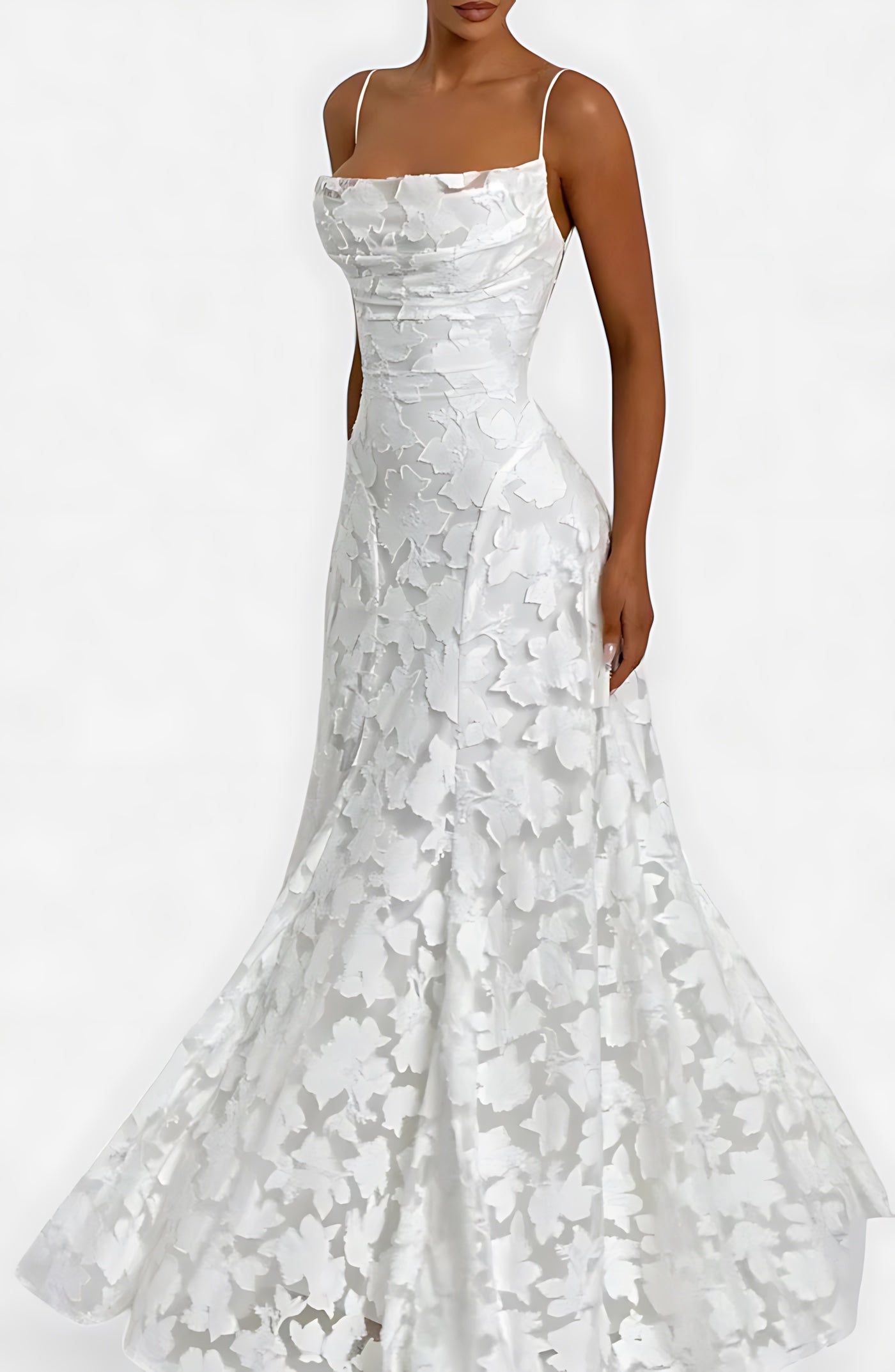 Sophia – Lace A-Line Evening Maxi Dress