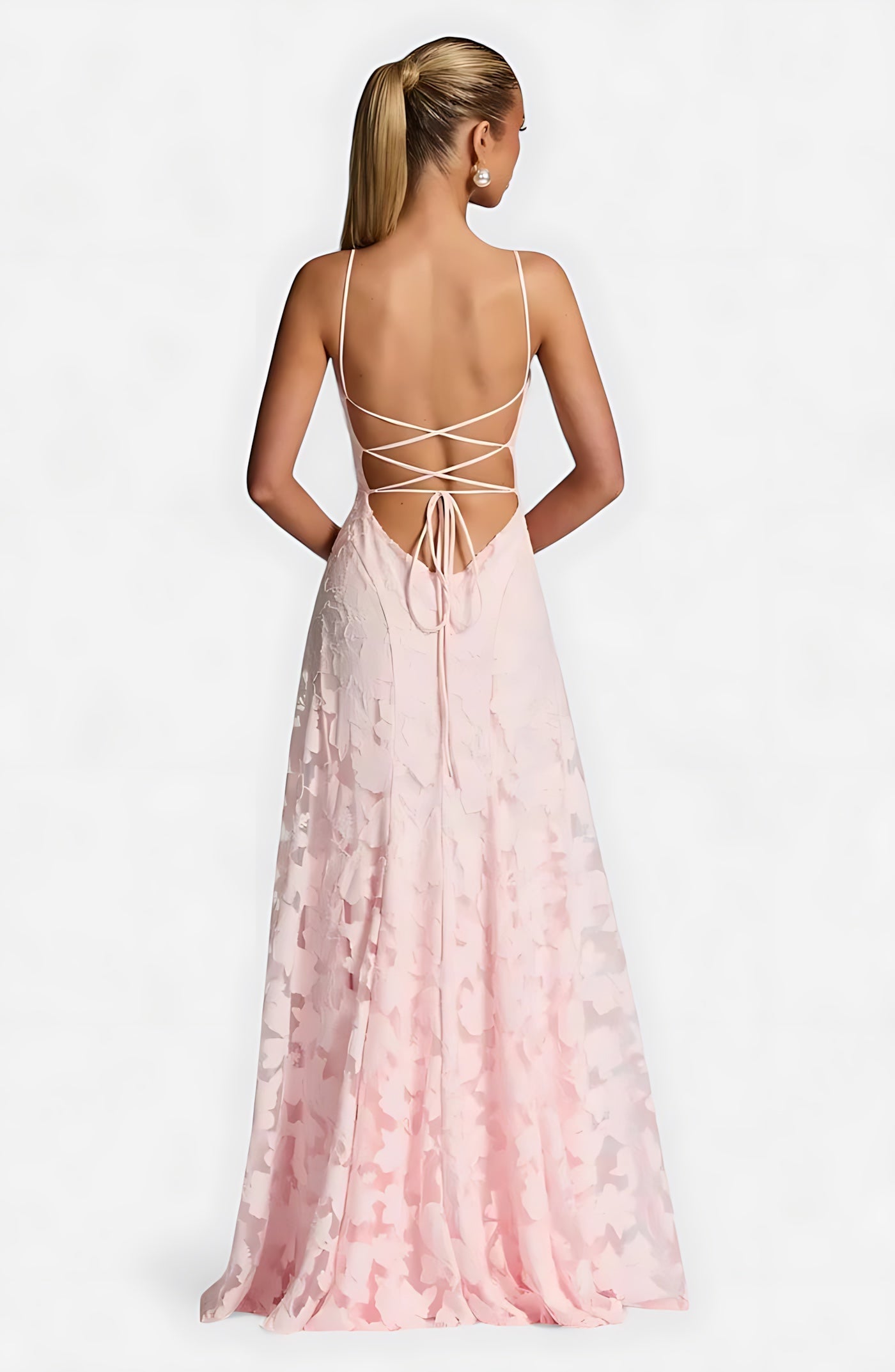 Sophia – Lace A-Line Evening Maxi Dress