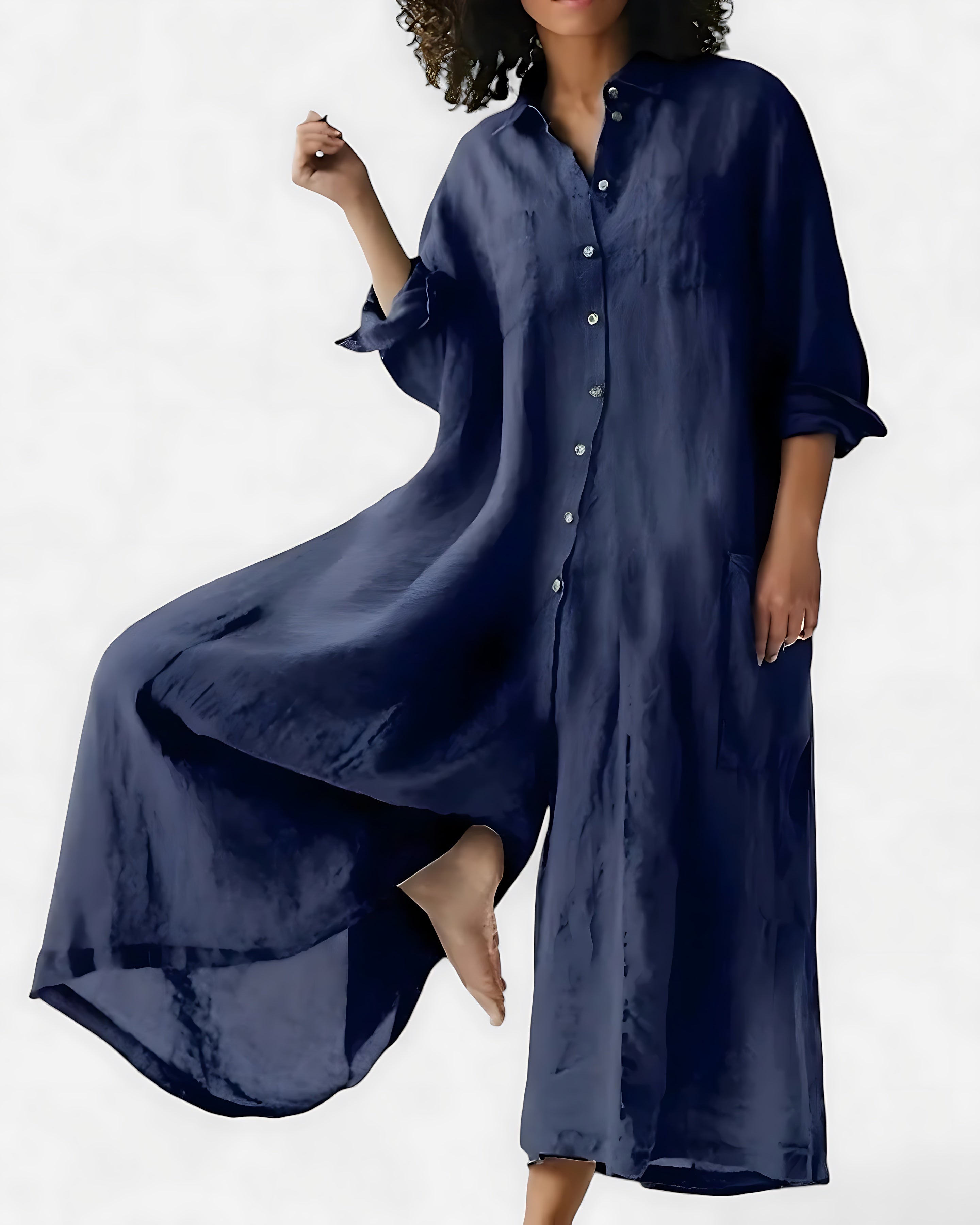 Sophie – Collared Oversized Wide Leg Jumpsuit