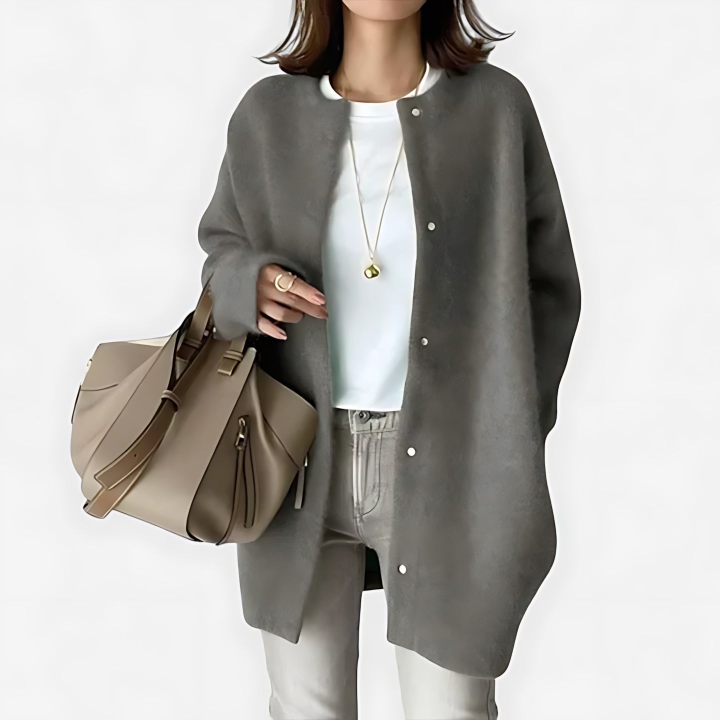 Sophie – Oversized Button Up Knit Cardigan
