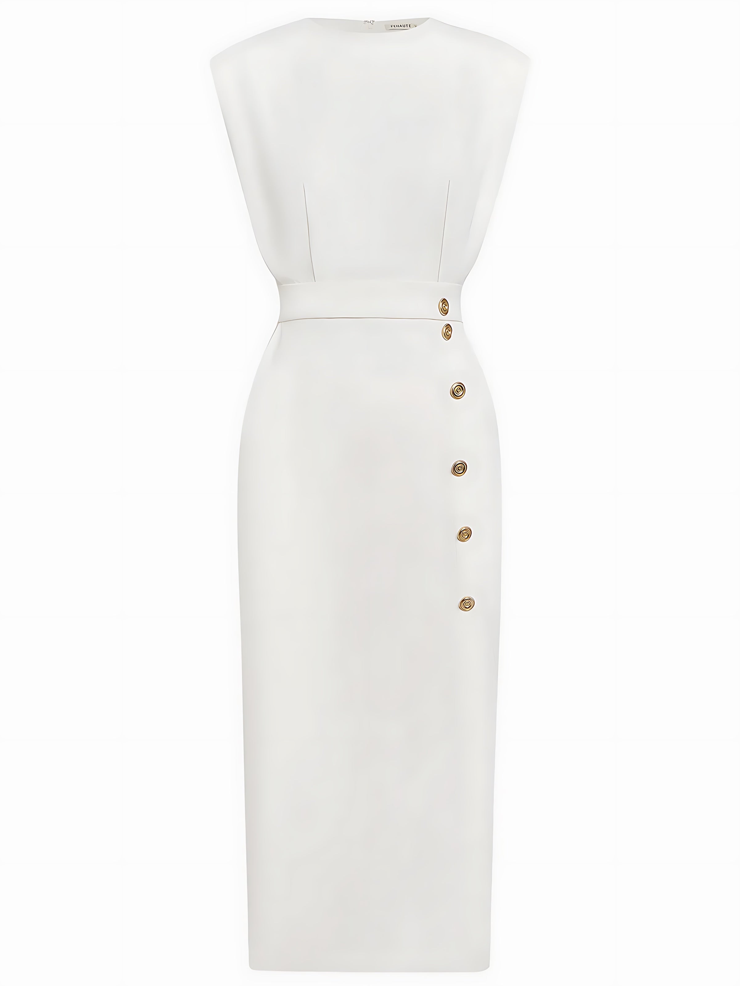 Sophie – Round Neck Bodycon Side Slit Midi Dress