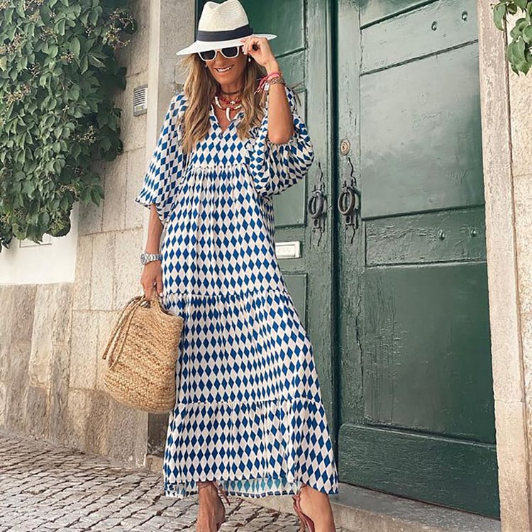 Cara – Ditsy Floral Puff Sleeve Boho Midi Dress