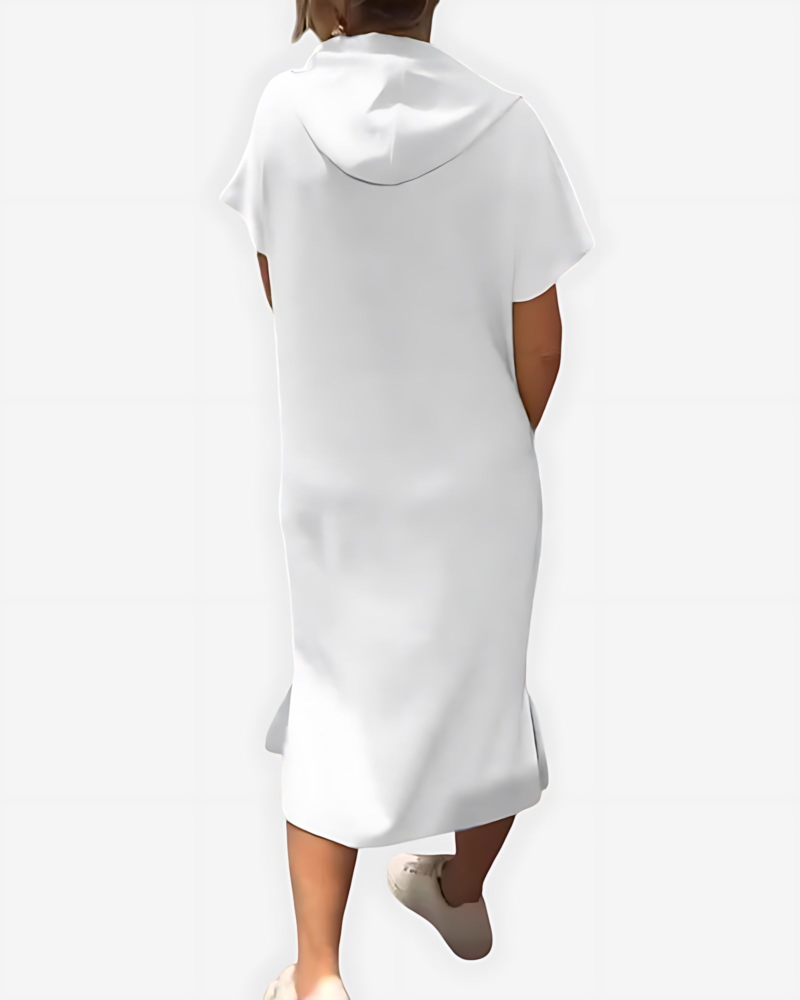 Stella – Short Sleeve Midi Hoodie Dress