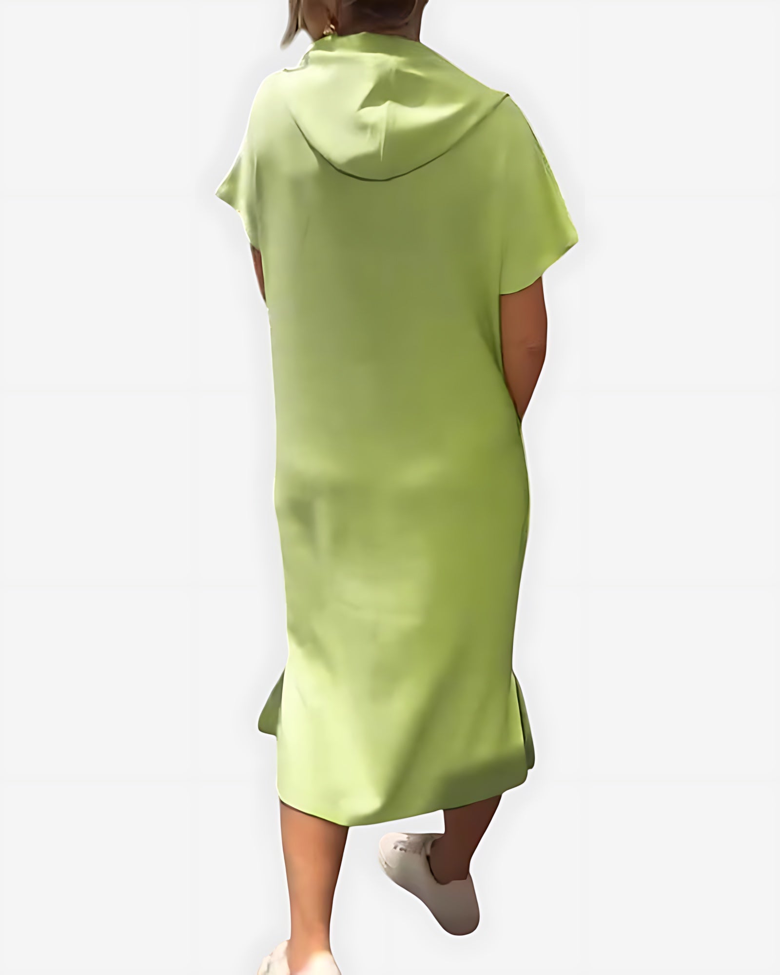 Stella – Short Sleeve Midi Hoodie Dress