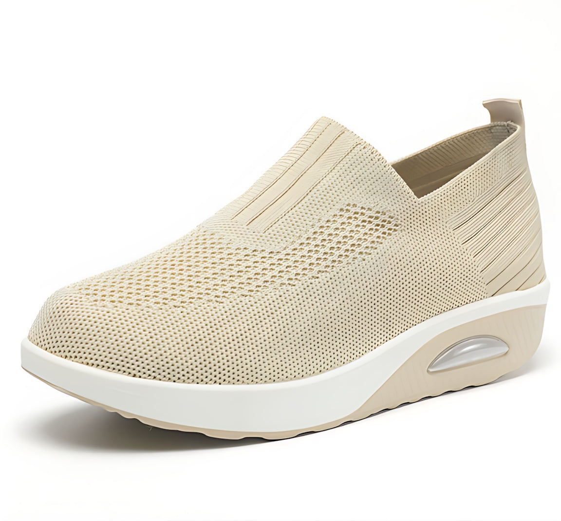 Stella – Stretch Knit Slip On Wedge Sneakers