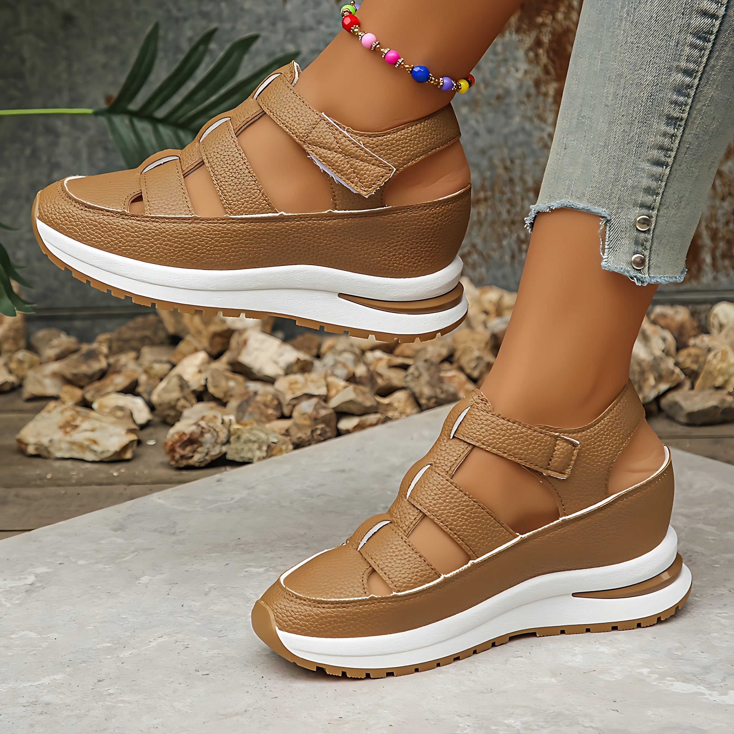 Talia – Cutout Slingback Platform Sandals