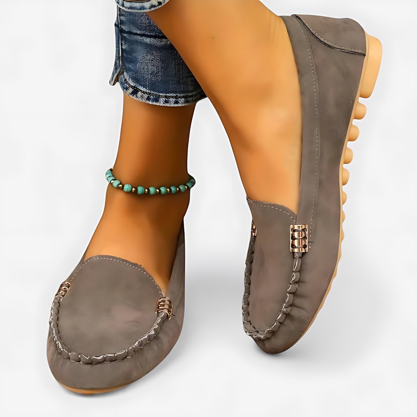 Talia – Suede Slip On Driving Loafers