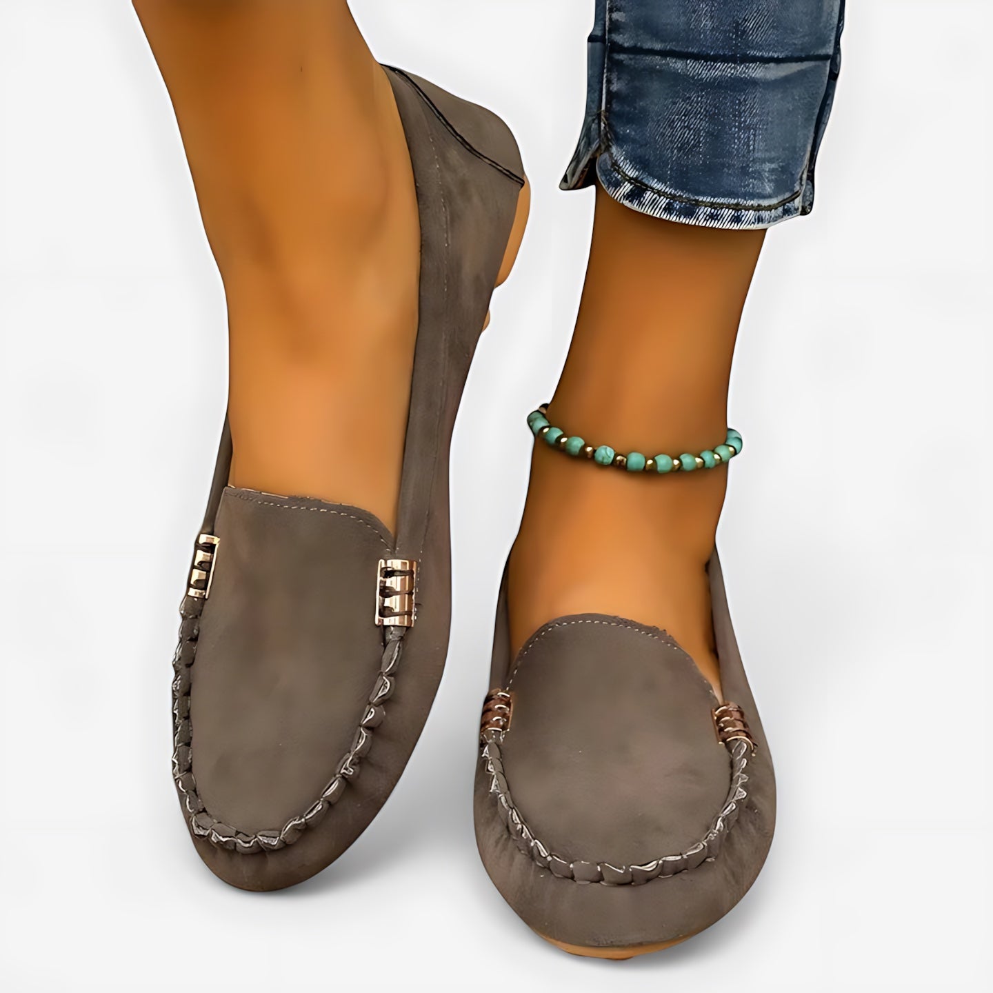 Talia – Suede Slip On Driving Loafers