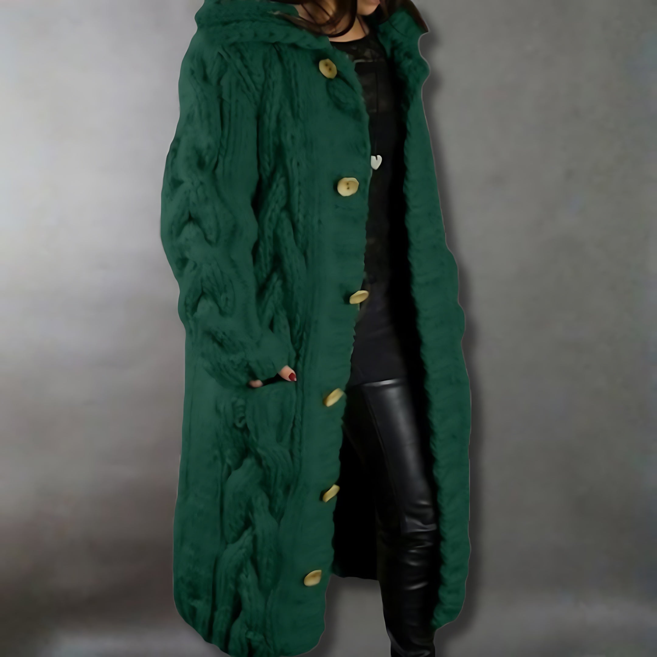 Tessa – Chunky Cable Knit Longline Cardigan