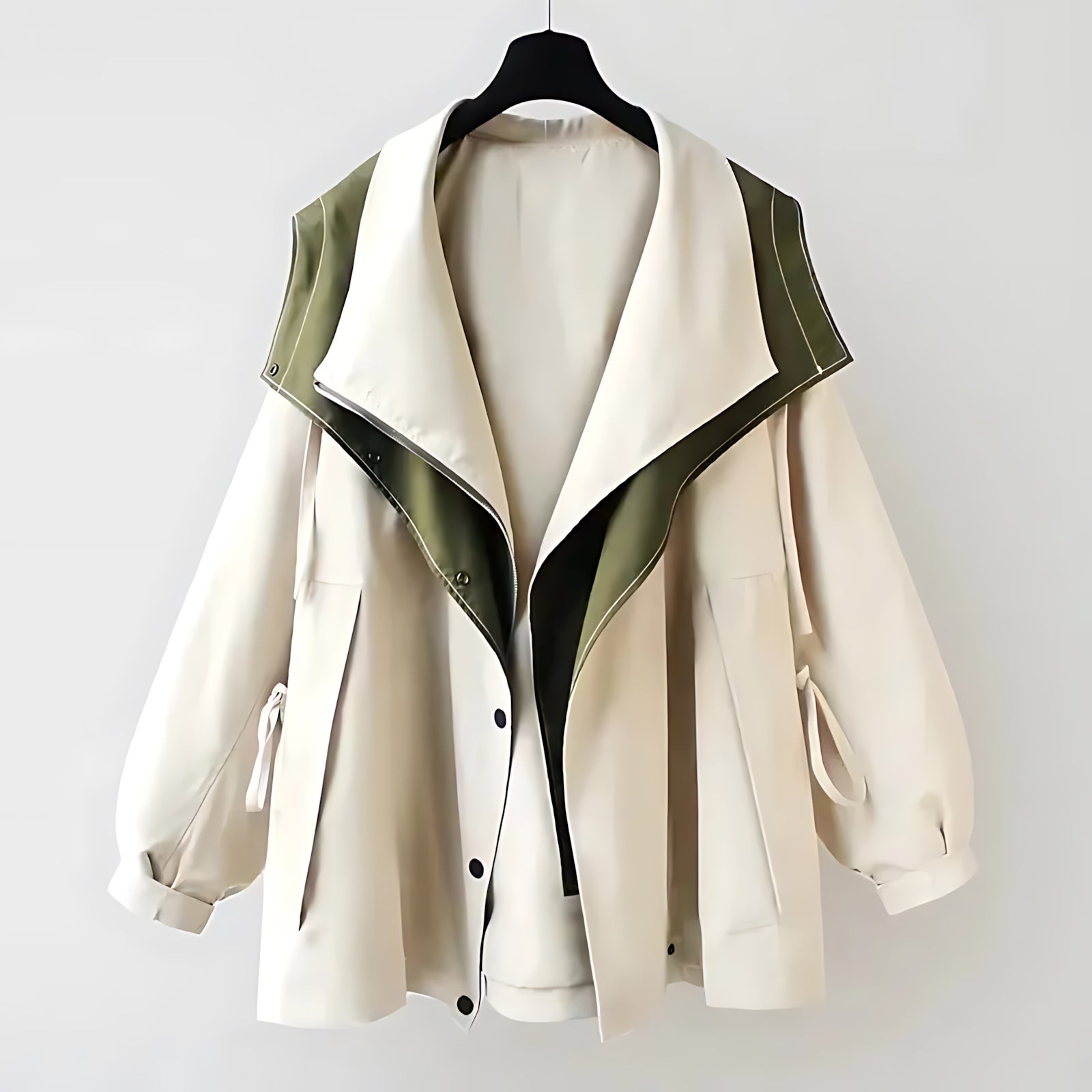 Thea – Layered Zip Up Windbreaker Jacket