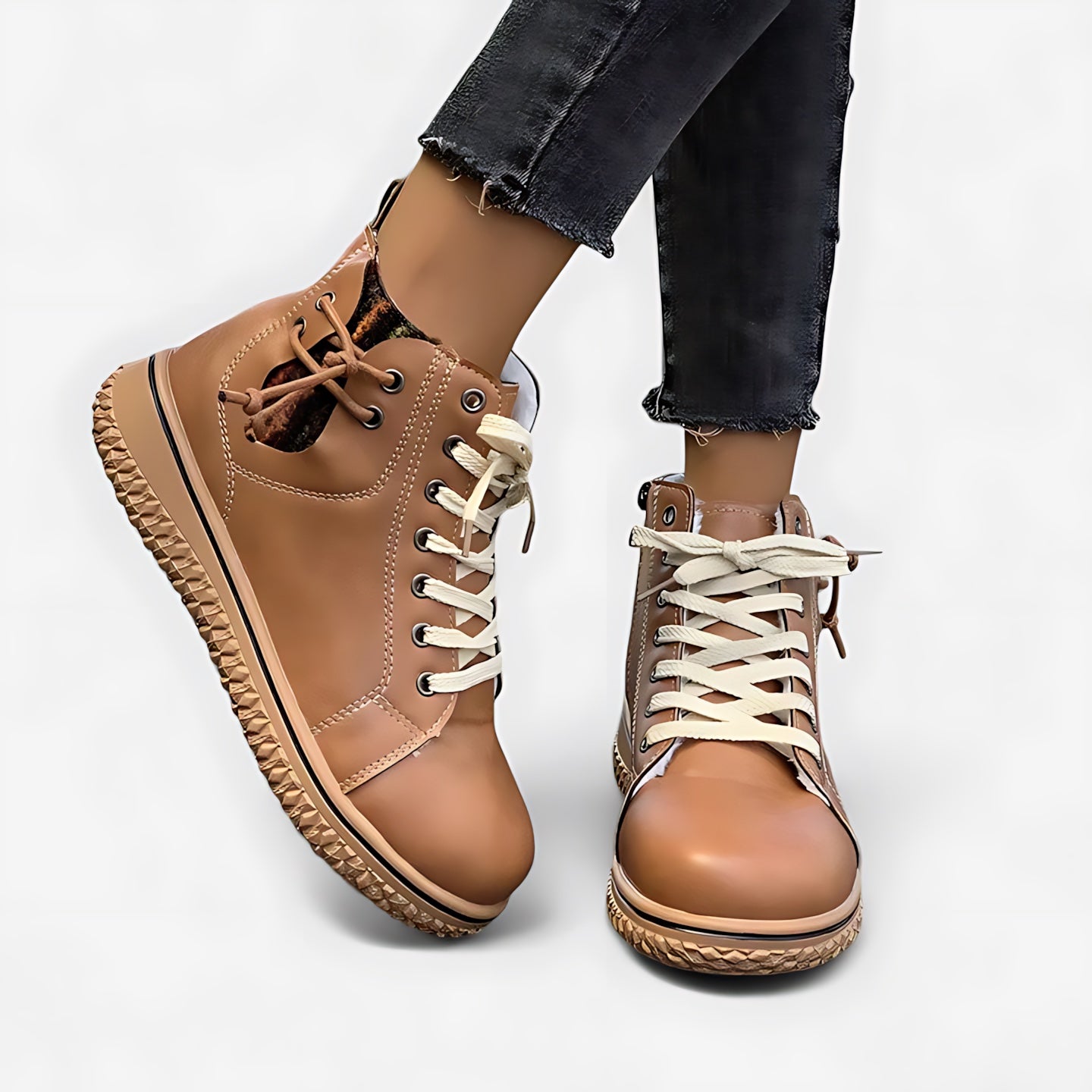 Thea – Leather Lace Up Ankle Boots