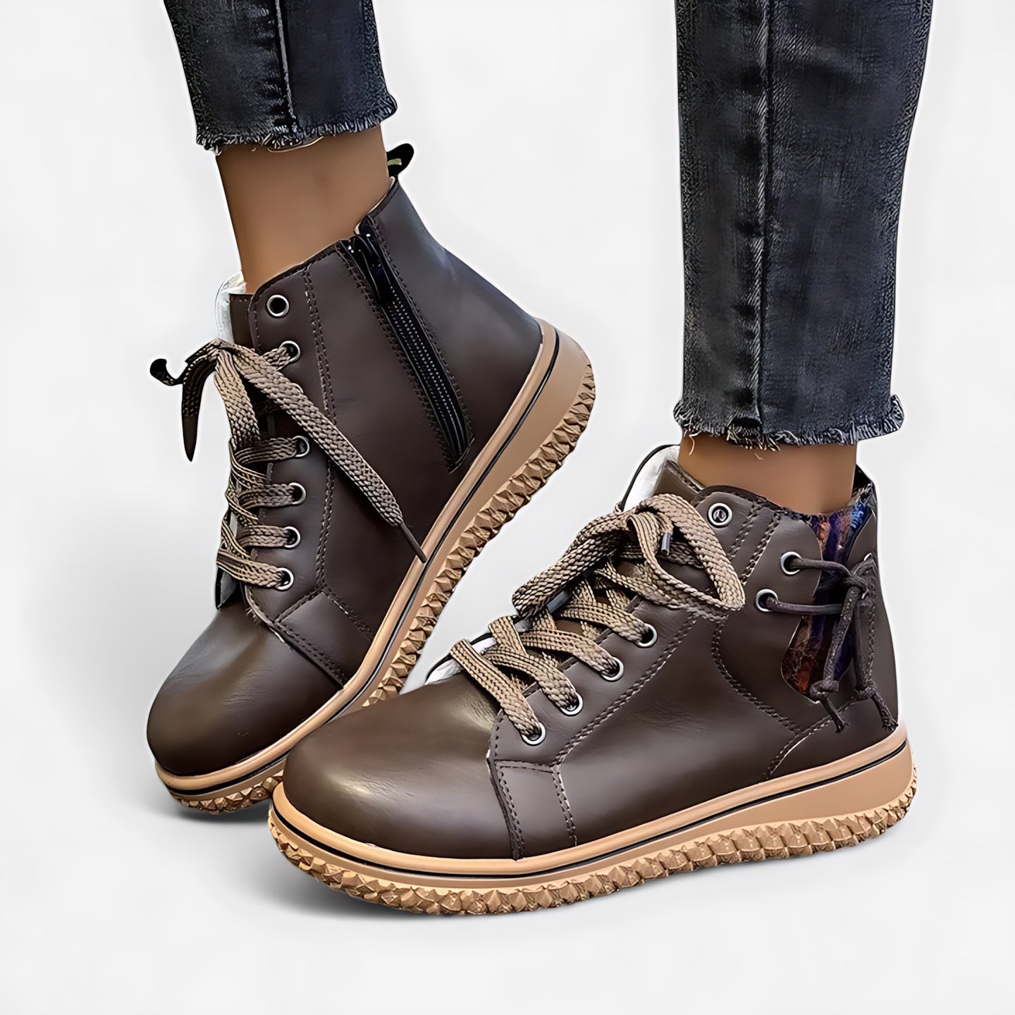 Thea – Leather Lace Up Ankle Boots