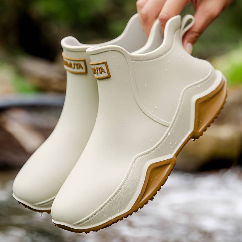 Sophia – Rubber Chunky Sole Ankle Rain Boots