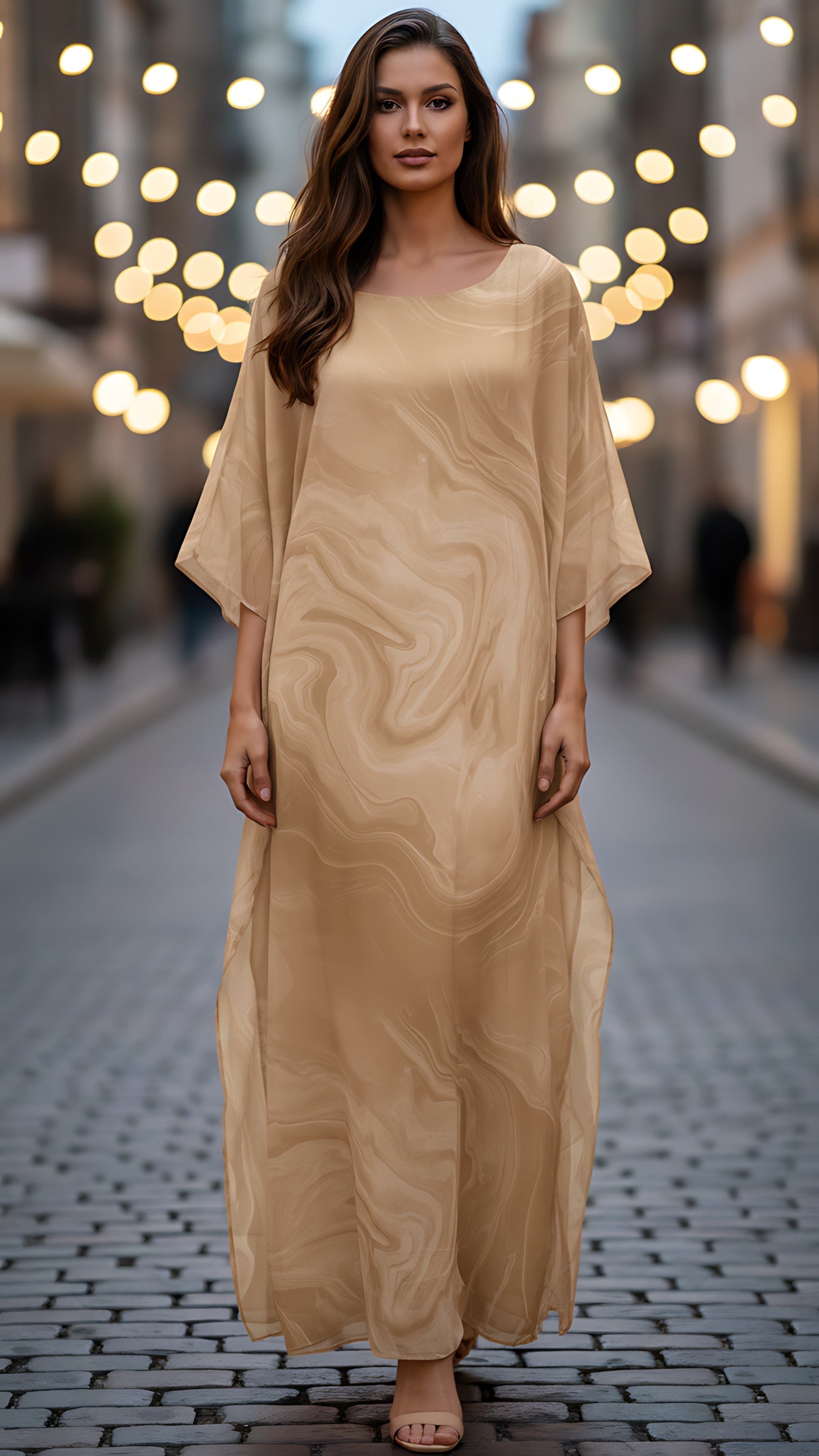 Valentina – Batwing Sleeve Kaftan Evening Maxi Dress