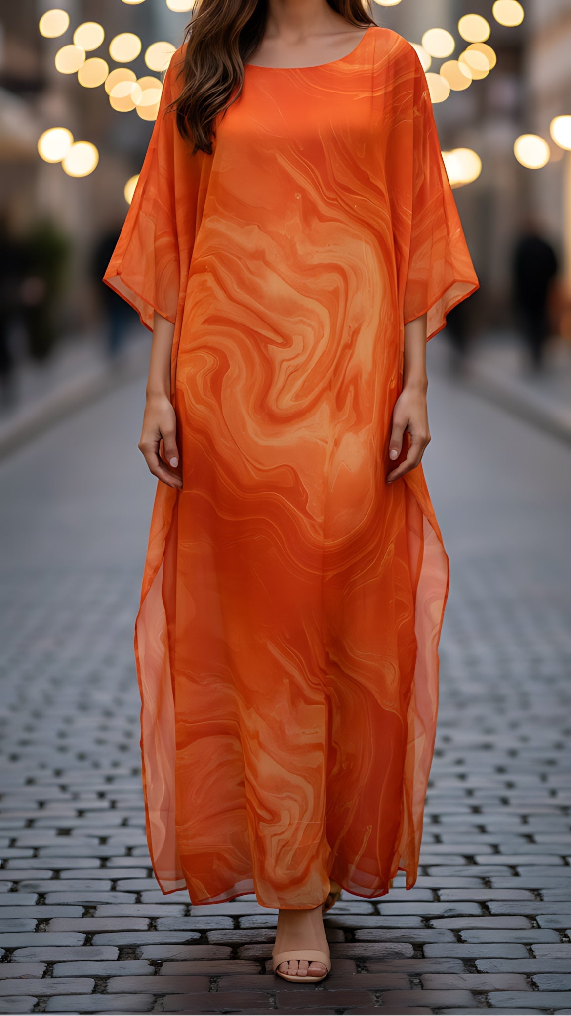 Valentina – Batwing Sleeve Kaftan Evening Maxi Dress