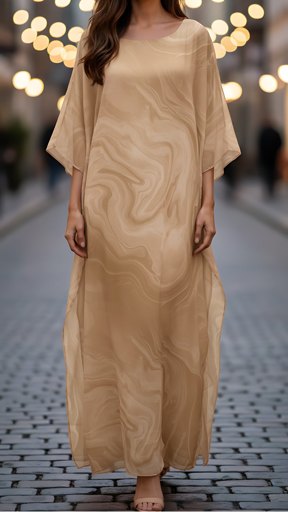 Valentina – Batwing Sleeve Kaftan Evening Maxi Dress