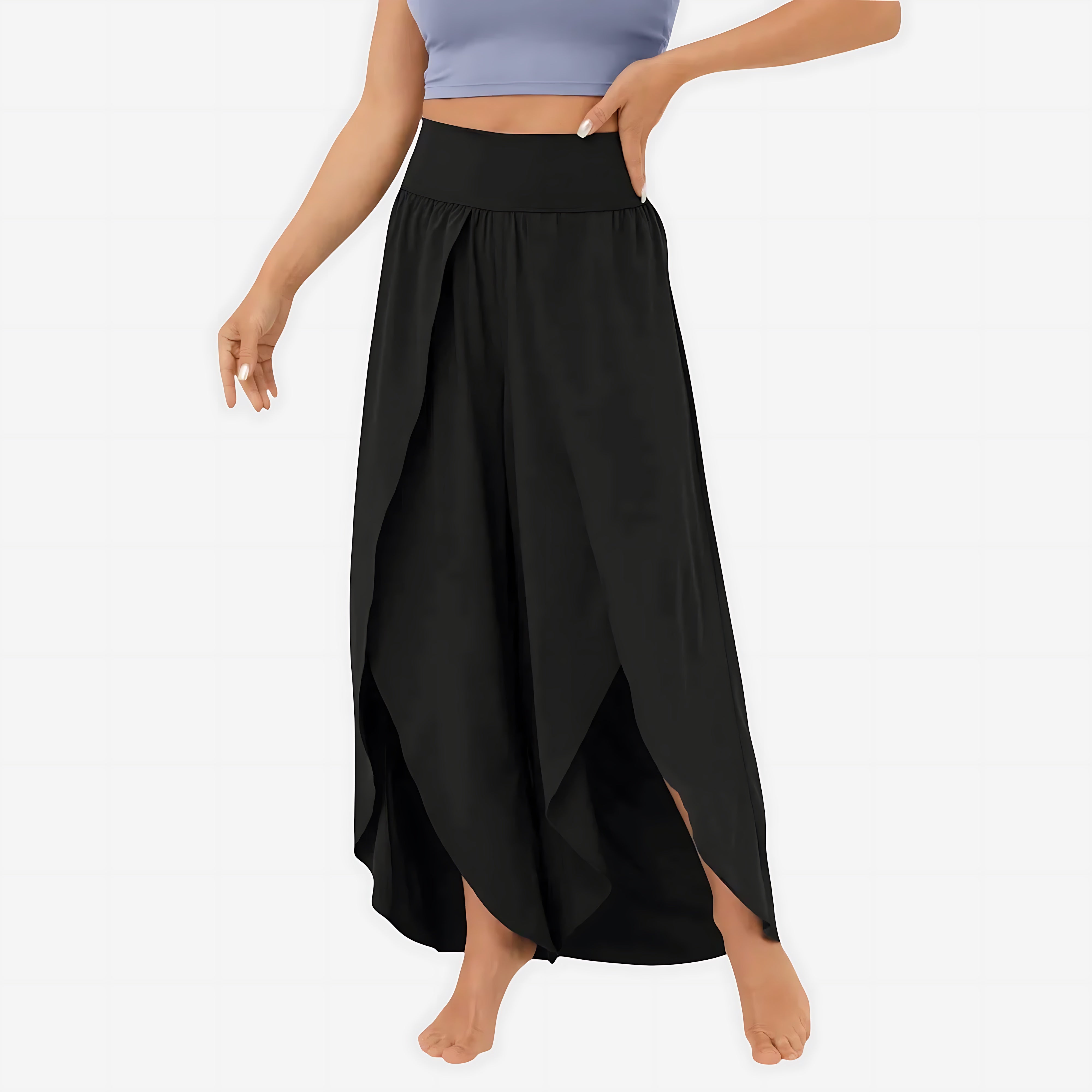 Veronica – Split Hem Wide Leg Palazzo Pants
