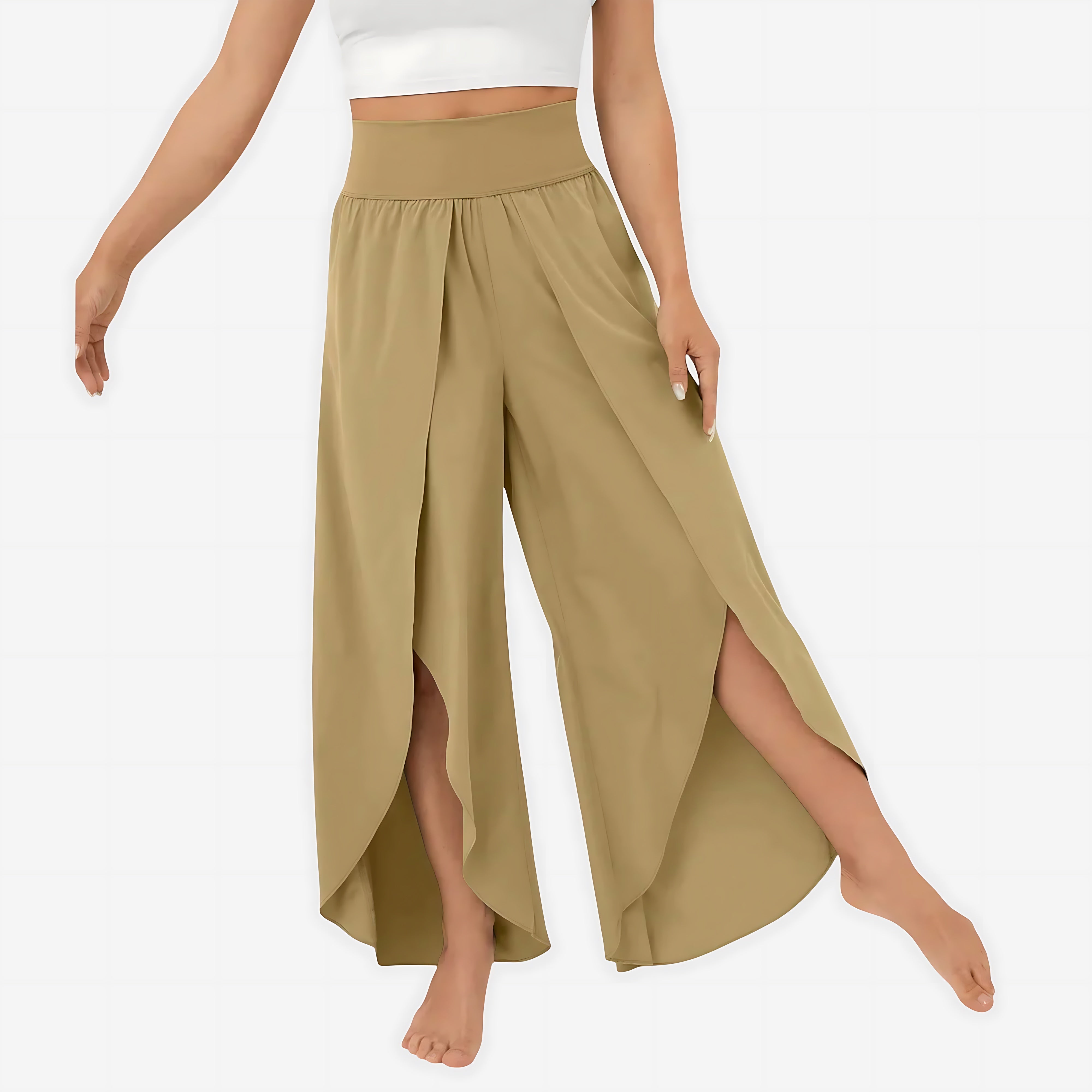 Veronica – Split Hem Wide Leg Palazzo Pants