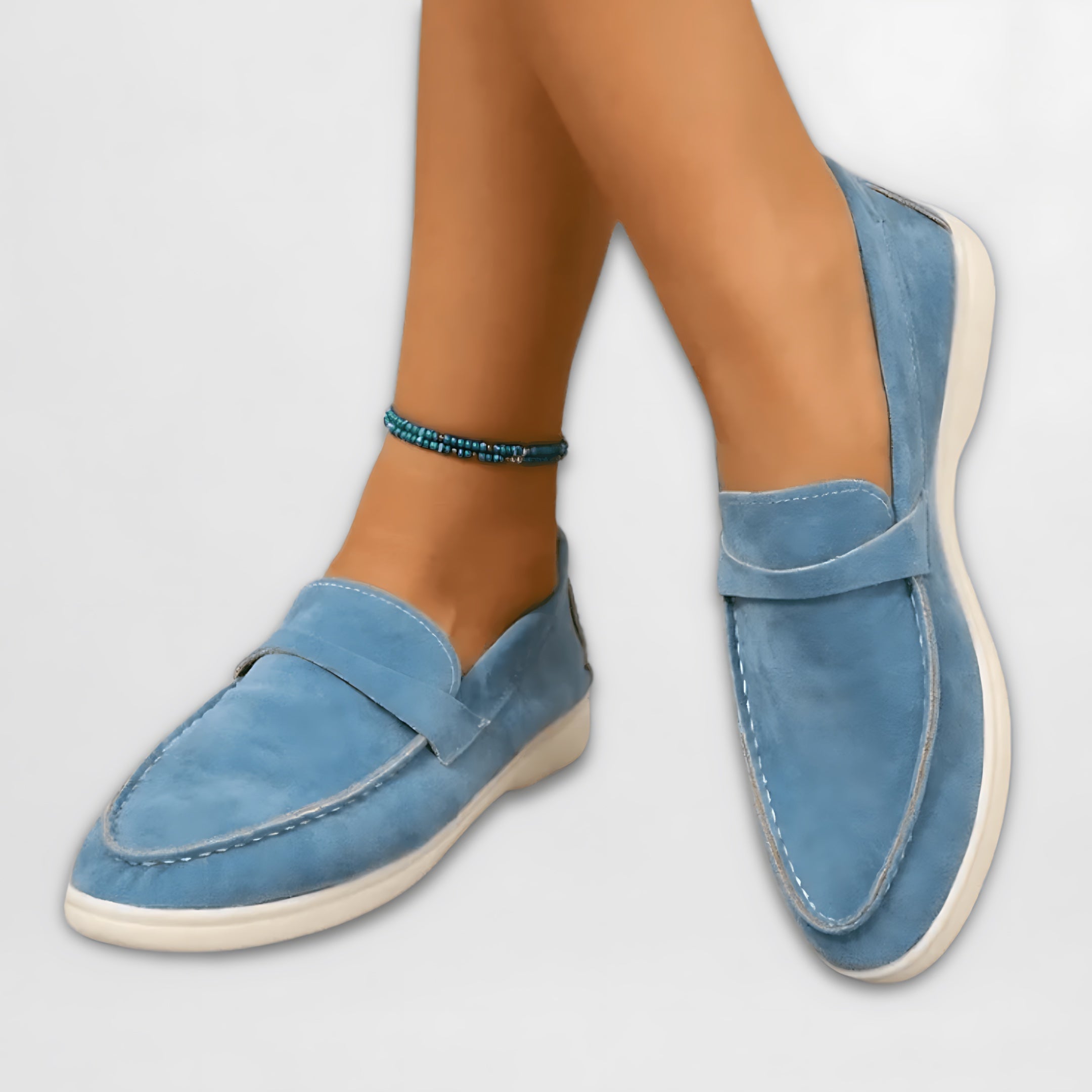 Veronica – Suede Round Toe Slip On Loafers