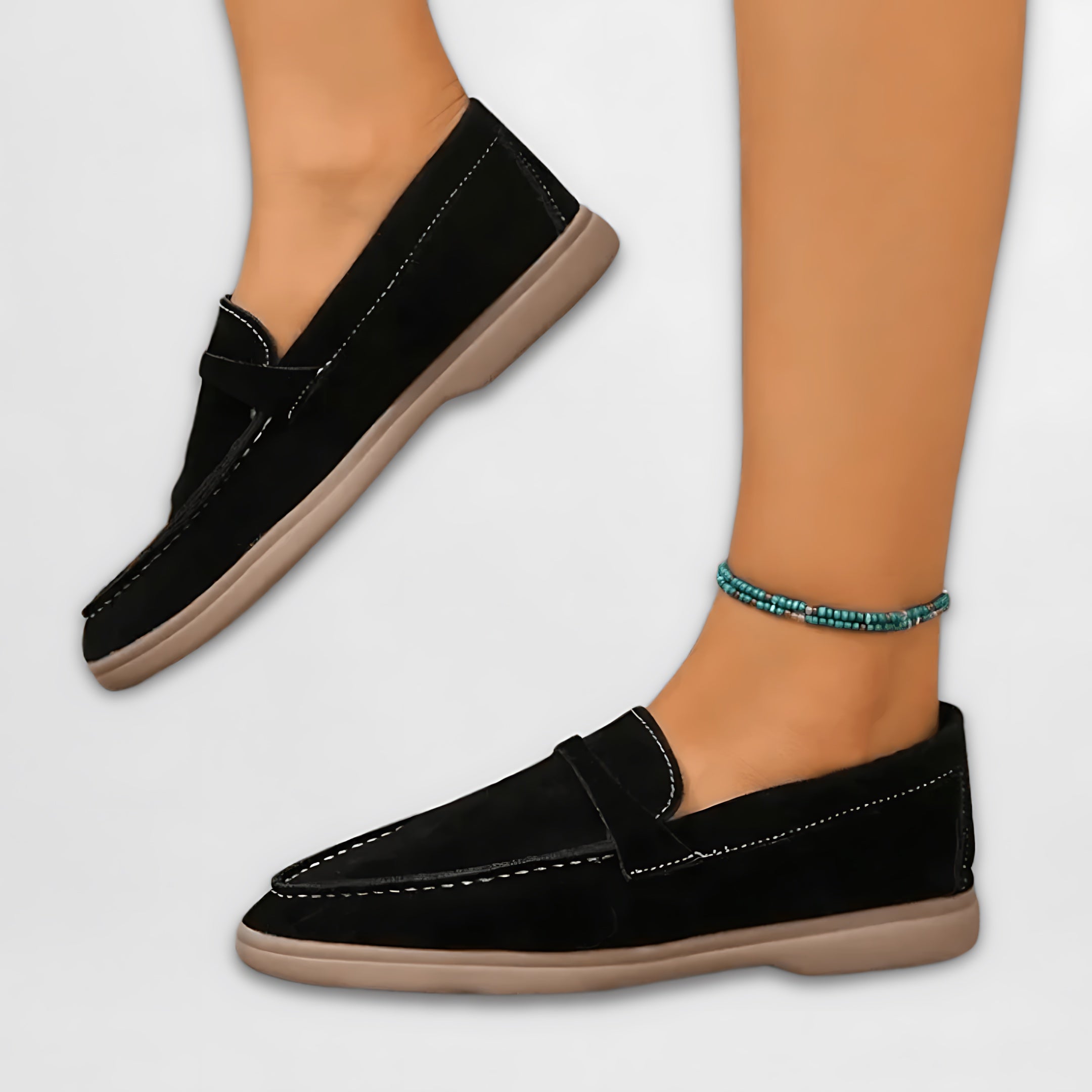 Veronica – Suede Round Toe Slip On Loafers