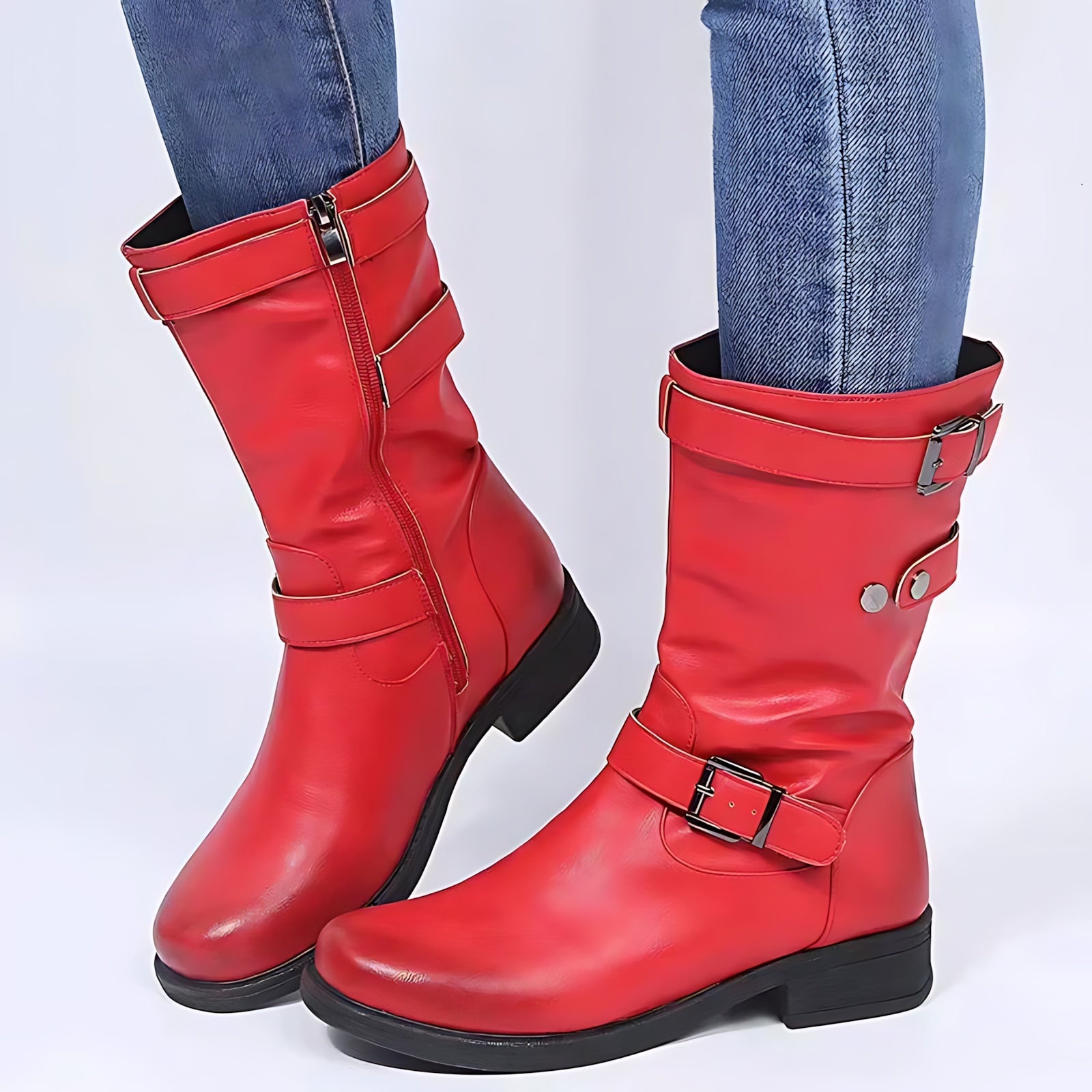 Victoria – Leather Slouchy Mid Calf Boots