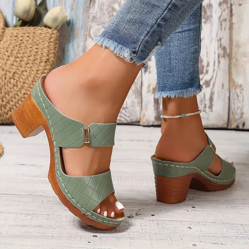 Evelyn – Ankle Strap Chunky Block Heel Sandals