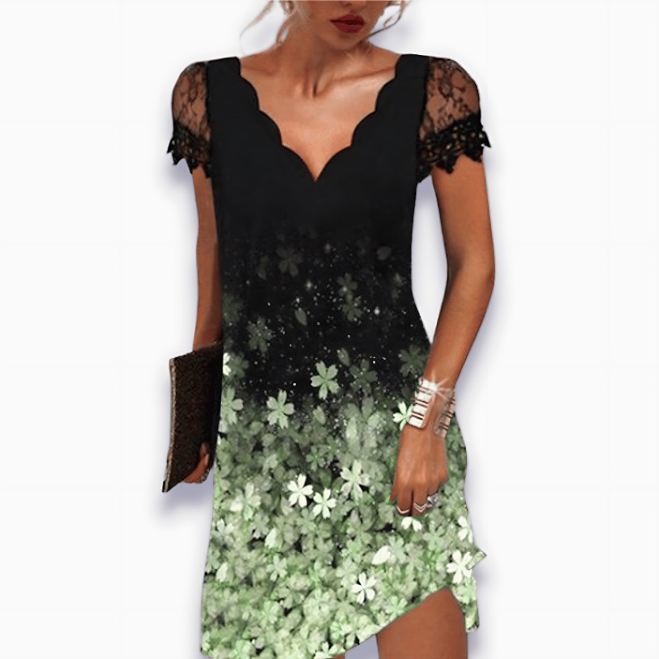 Wren – Lace V Neck Cocktail Dress