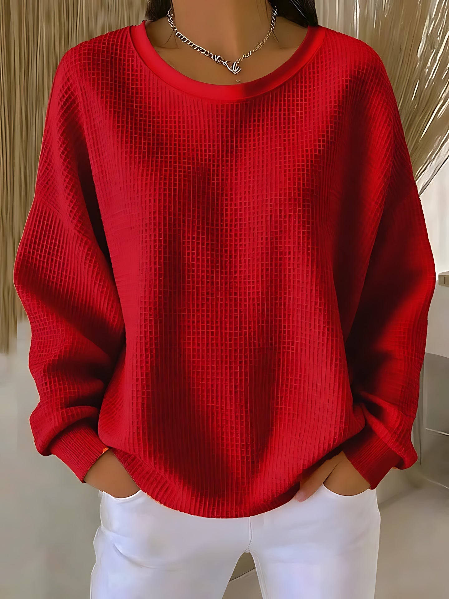 Wren – Oversized Crew Neck Knit Sweater