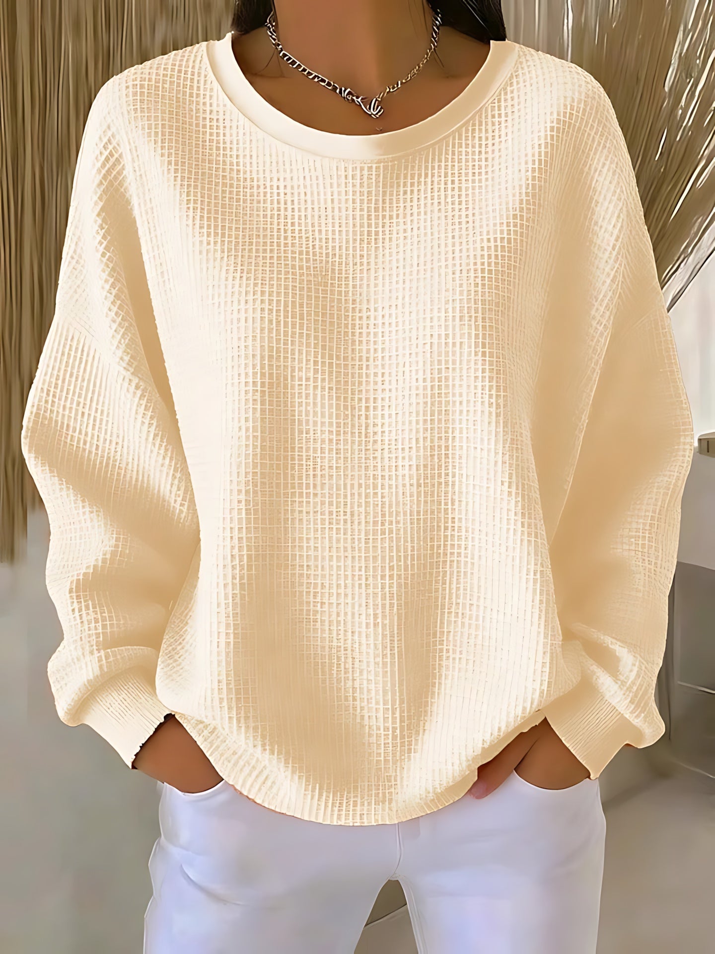 Wren – Oversized Crew Neck Knit Sweater