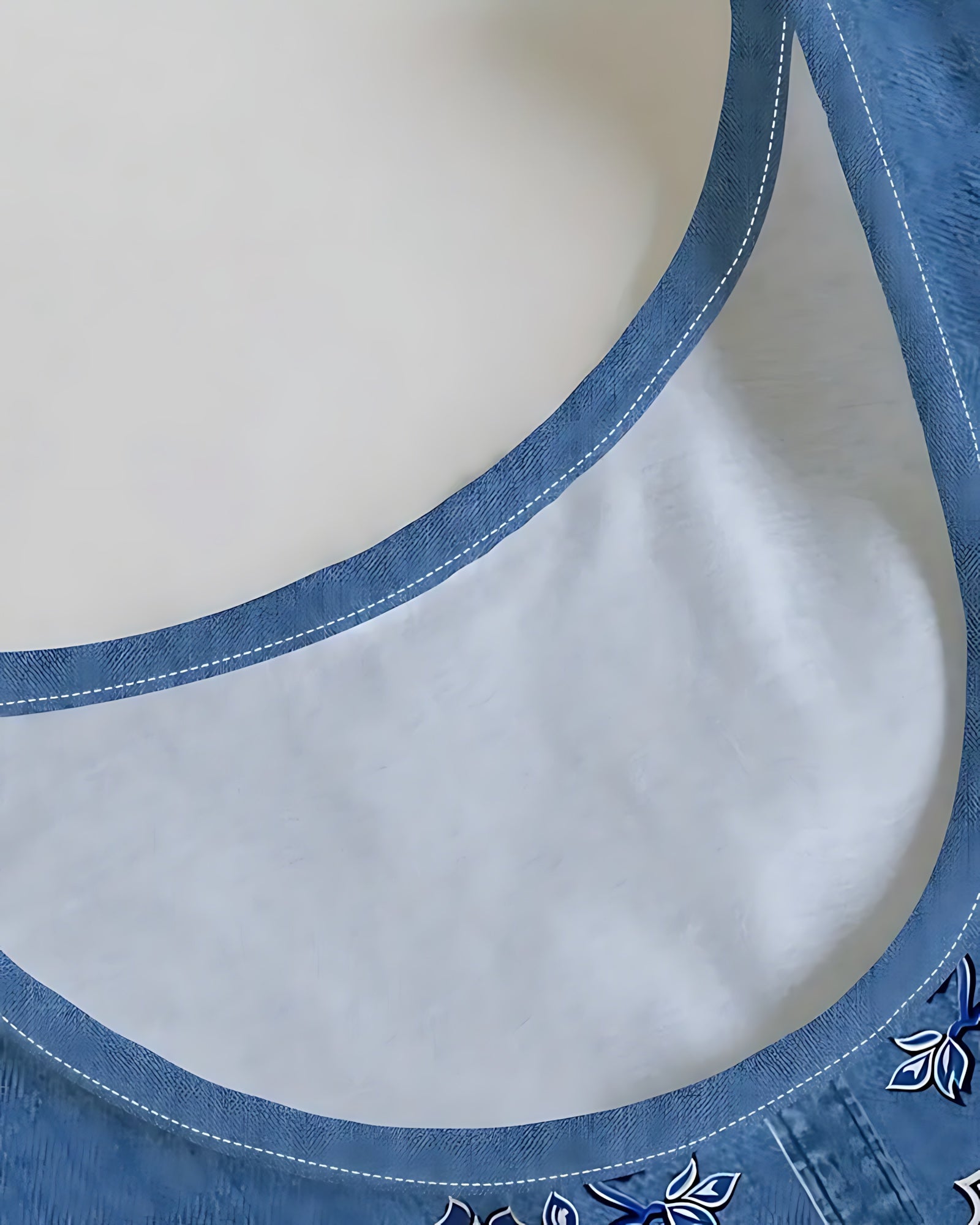 Ximena – Embroidered Denim A Line Mini Dress