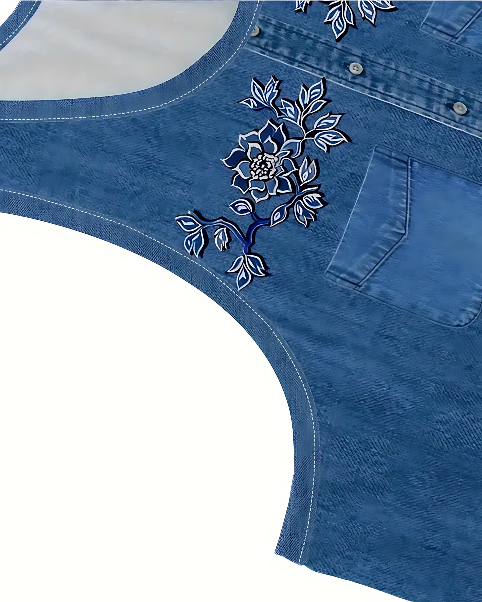 Ximena – Embroidered Denim A Line Mini Dress