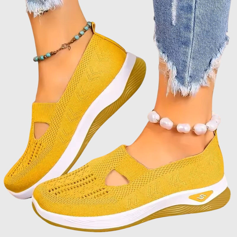 Gabriella – Knit Slip On Low Top Walking Sneakers