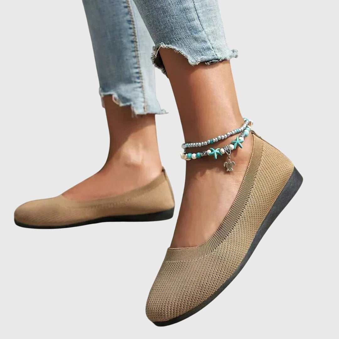 Ariana – Ankle Strap Round Toe Ballet Flats