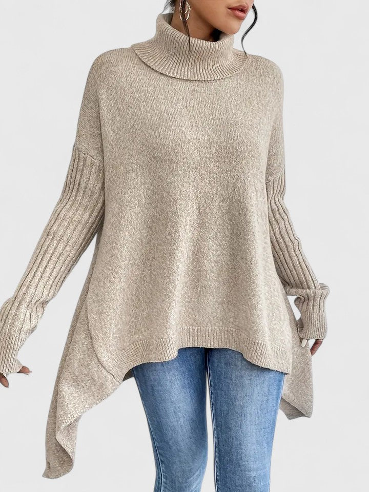 Harmony – Oversized High Low Turtleneck Sweater