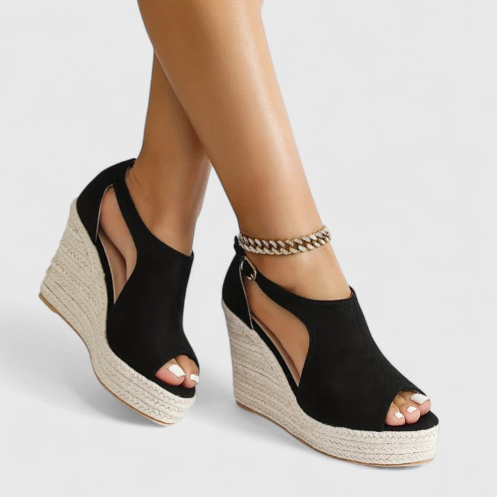 Riley – Peep Toe Platform Wedge Sandals