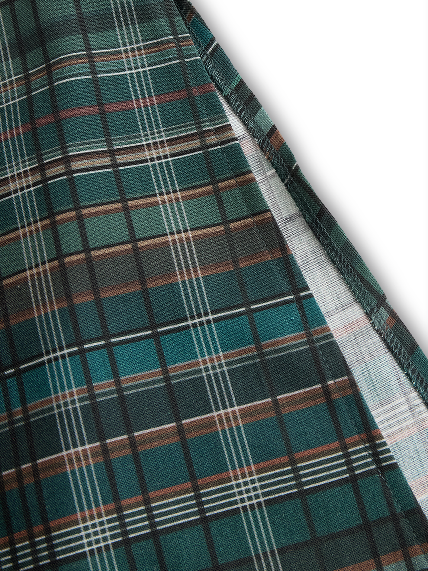 Ava – Plaid Collared Maxi Shirt Dress
