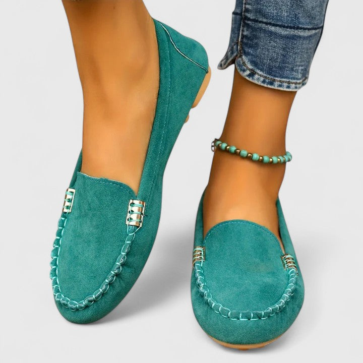 Talia – Suede Slip On Driving Loafers