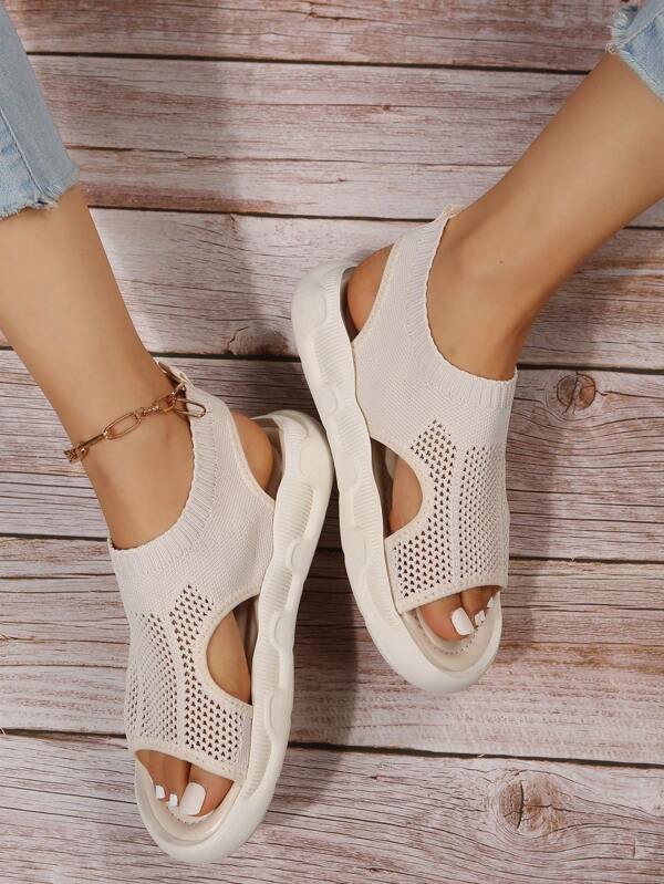 Octavia – Mesh Slip On Wedge Sandals