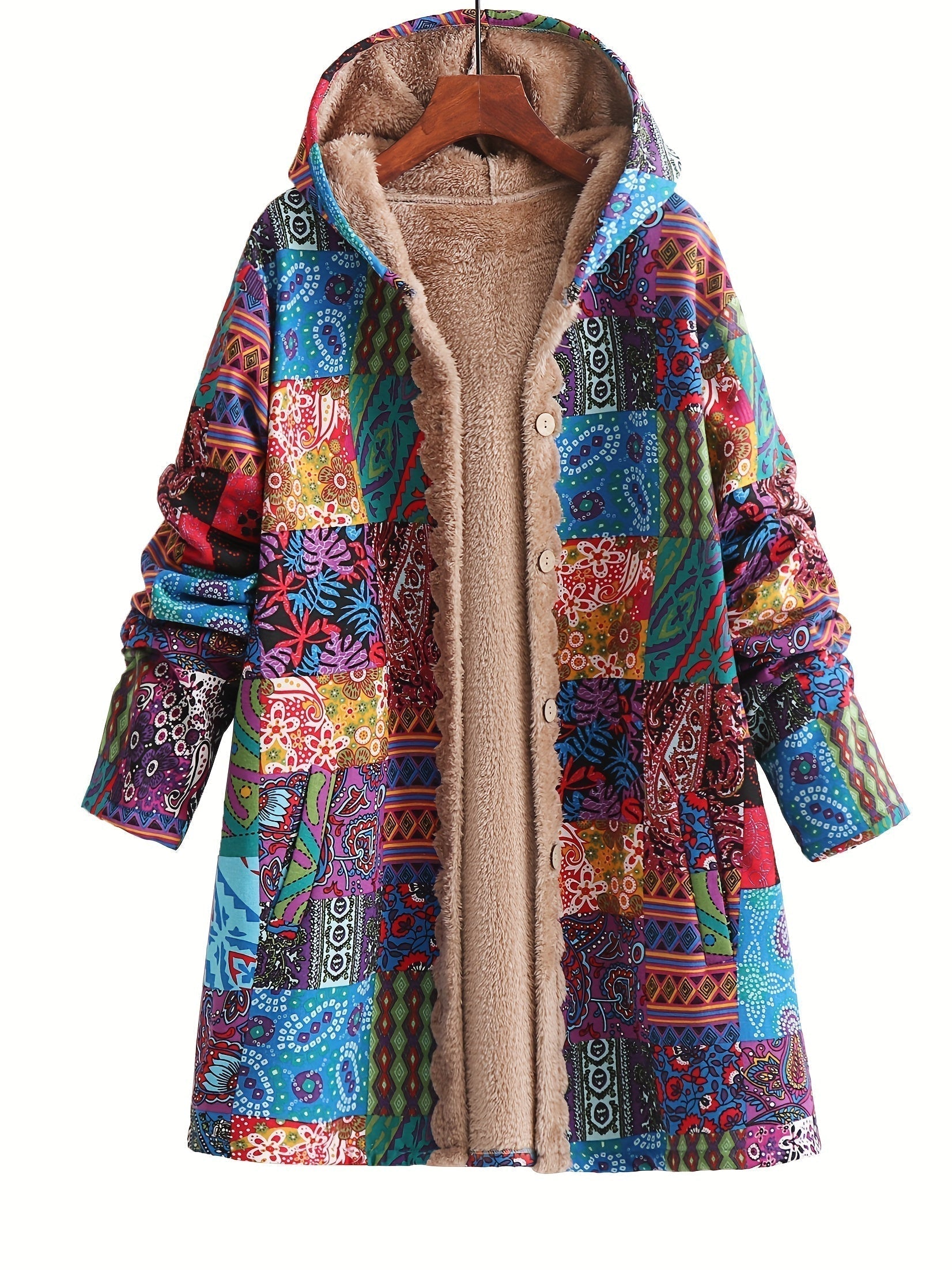 Madeline – Floral Print Quilted Longline Coat