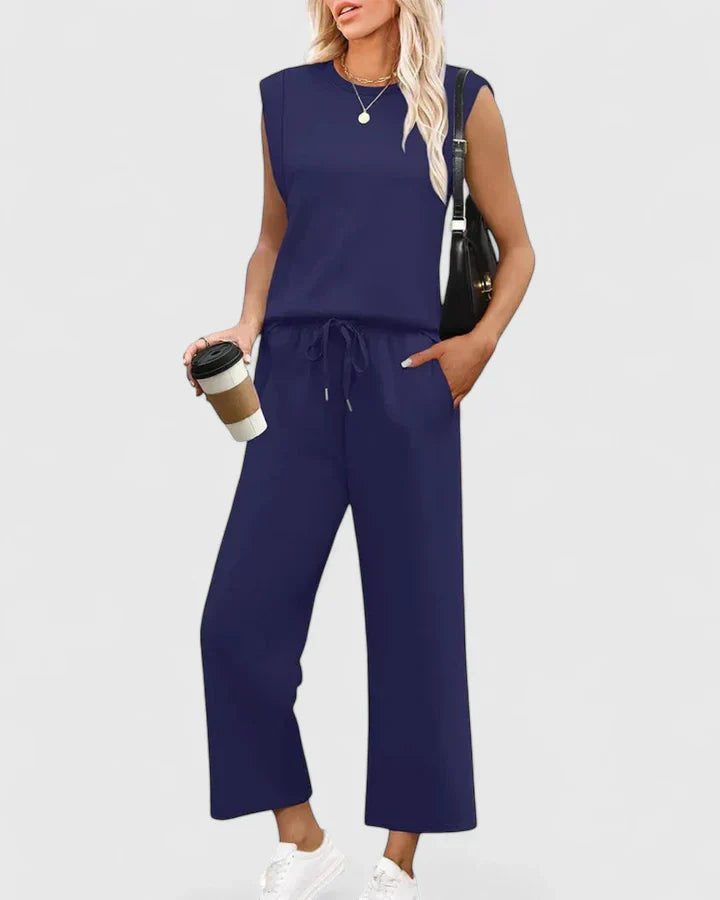 Mila – Tank Top and Cropped Wide Leg Pants Set