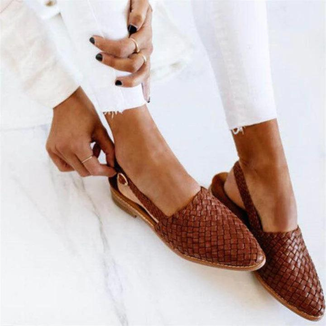 Paisley – Woven Pointed Toe Slip On Flats