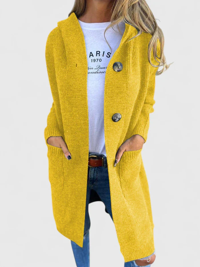 Amaya – Longline Button Up Knit Cardigan