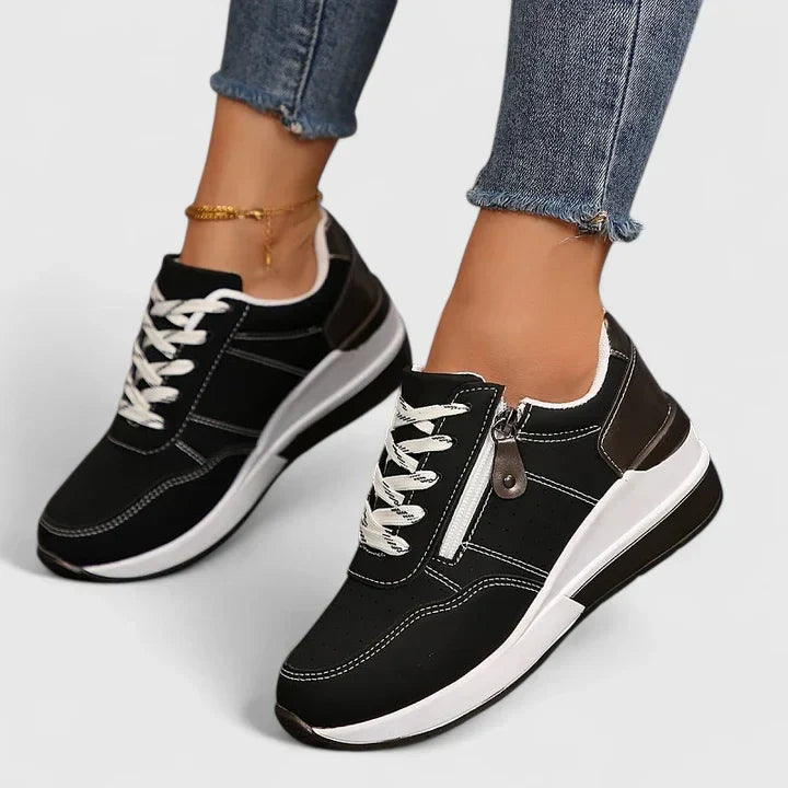 Cecilia – Suede Lace Up Platform Sneakers