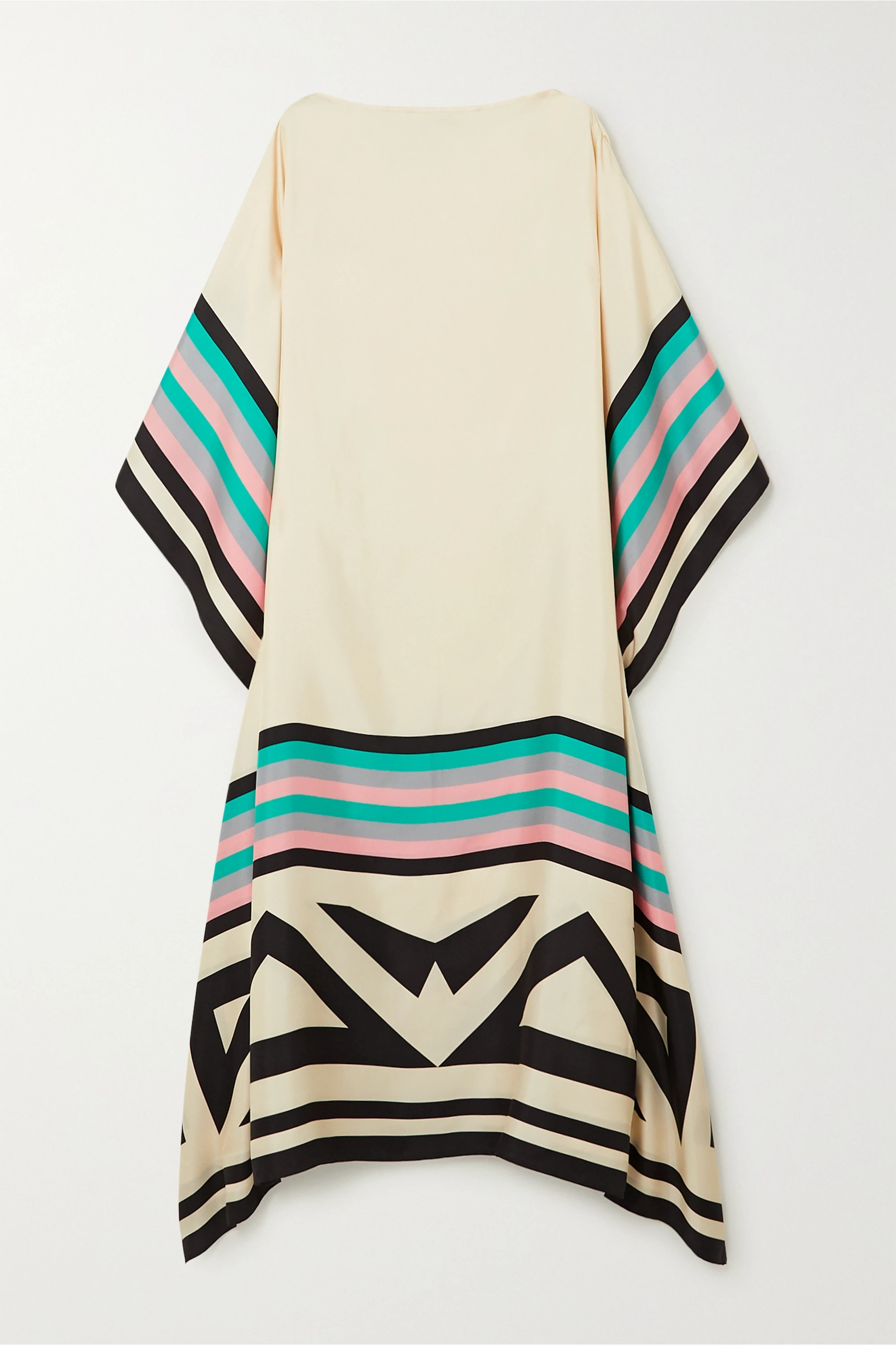 Hazel – Geometric Print Batwing Sleeve Kaftan Maxi Dress
