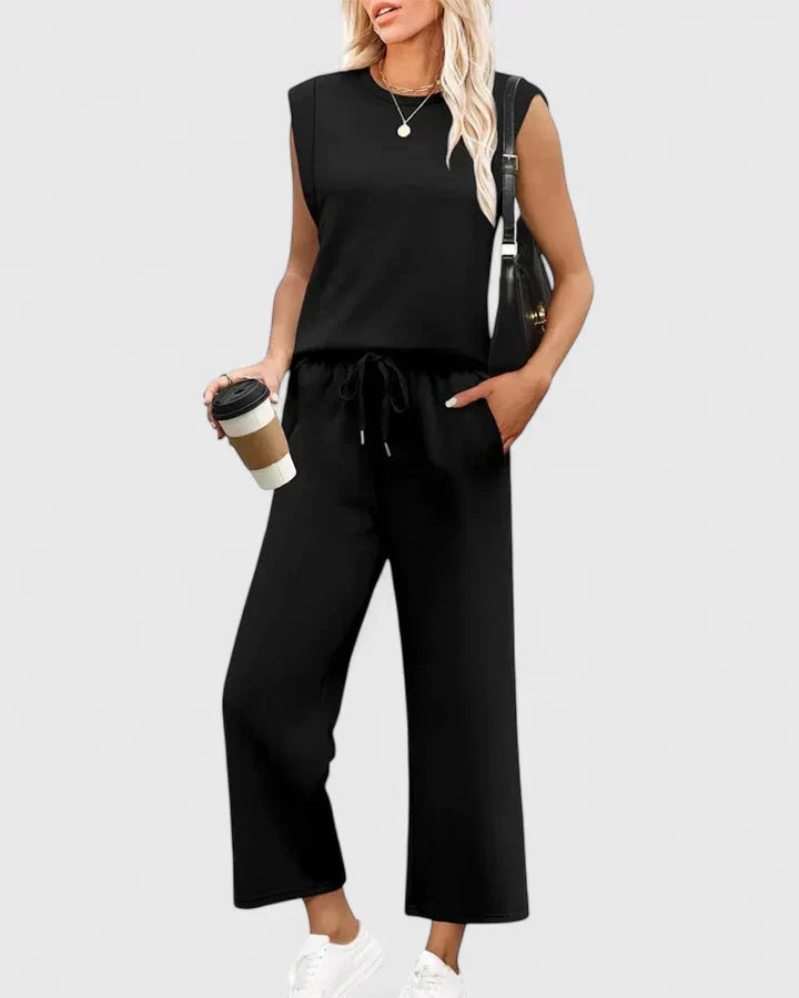 Mila – Tank Top and Cropped Wide Leg Pants Set